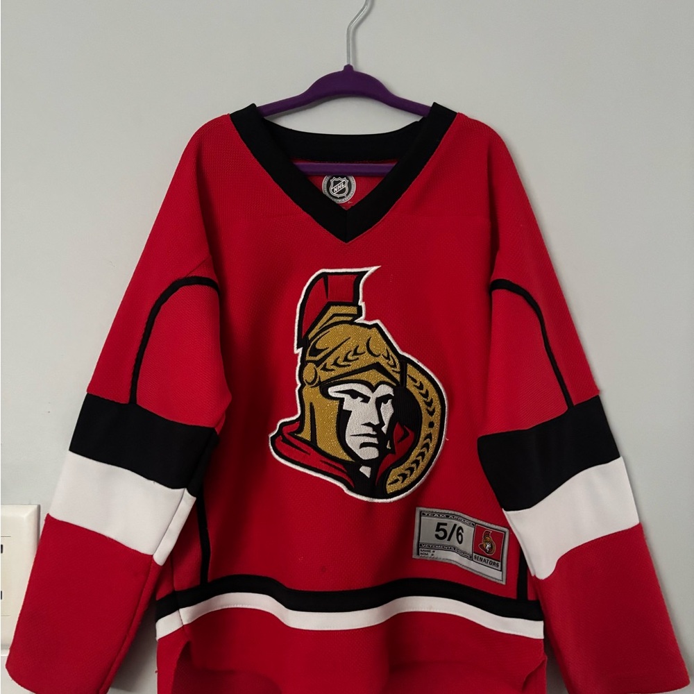NHL Kids Ottawa karlsson Red and Black Jersey
